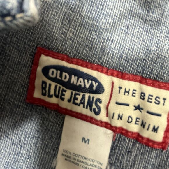 Y2K 2001 Old Navy Denim Overalls Carpenter Straight Leg Size Medium Women's - Picture 9 of 13
